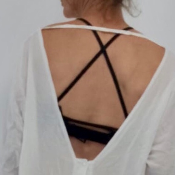 White Flowy Swim Coverup Tunic - Picture 5 of 5